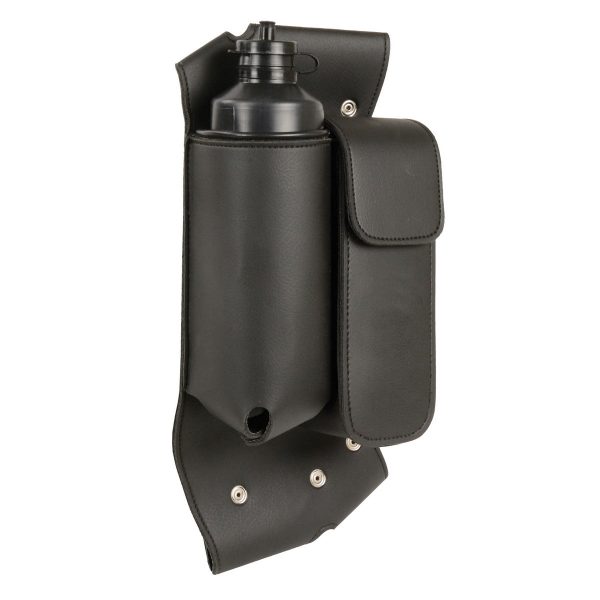 Milwaukee Leather SH591RT Black Left or Right Side Crash Bar Bag with Water Bottle Holder Online now