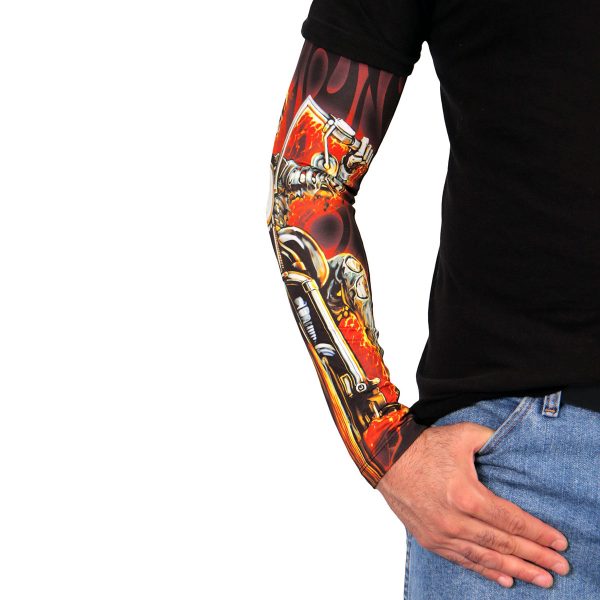Hot Leathers ARM1016 Fire Biker Arm Sleeve Cheap - Image 4