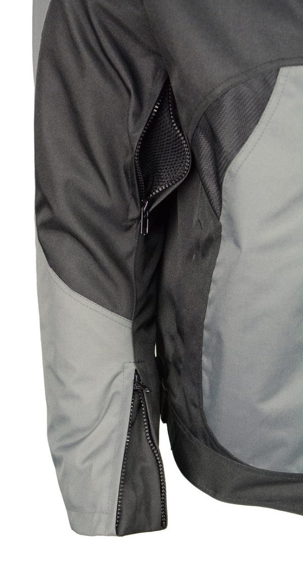 M Boss Motorcycle Apparel BOS11701 Men s Black Grey Nylon Motorcycle Racer Riding Jacket with Mesh Panel Black Online - Image 4