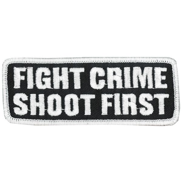 Hot Leathers PPL9159 Fight Crime Shoot First 4  x 2  Patch For Discount