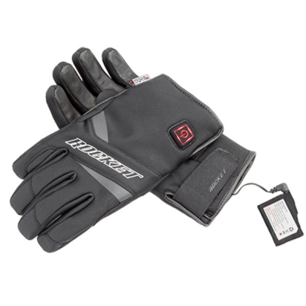 Joe Rocket Men’s Black Burner Leather Palm Heated Lite Gloves Sale